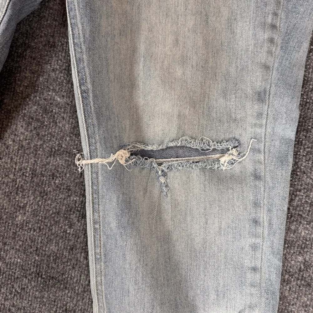Wild Fable Jeans Womens 10 Light Wash Super High Rise Curvy Distressed Denim - Picture 2 of 12